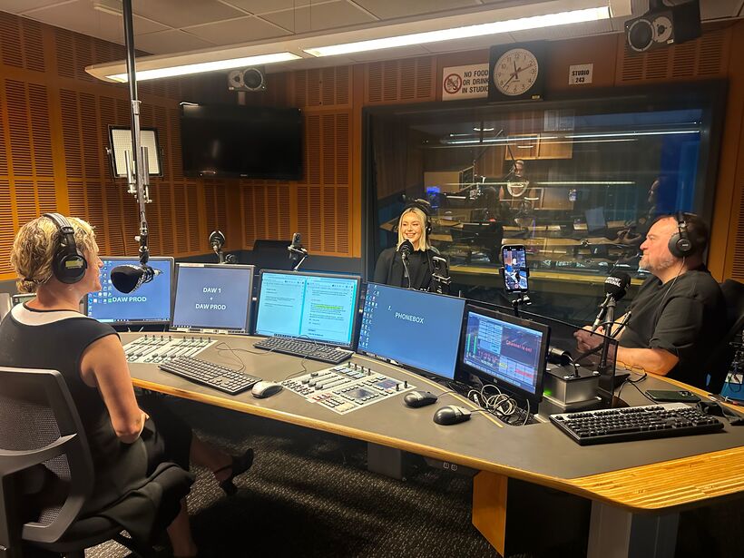 Lauren Meisner in the studio