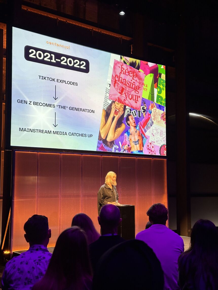 Lauren Meisner keynoting on Gen Z and TikTok
