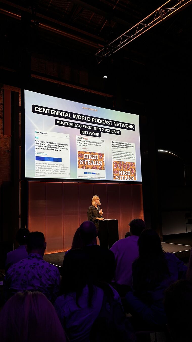 Lauren Meisner presenting Centennial World