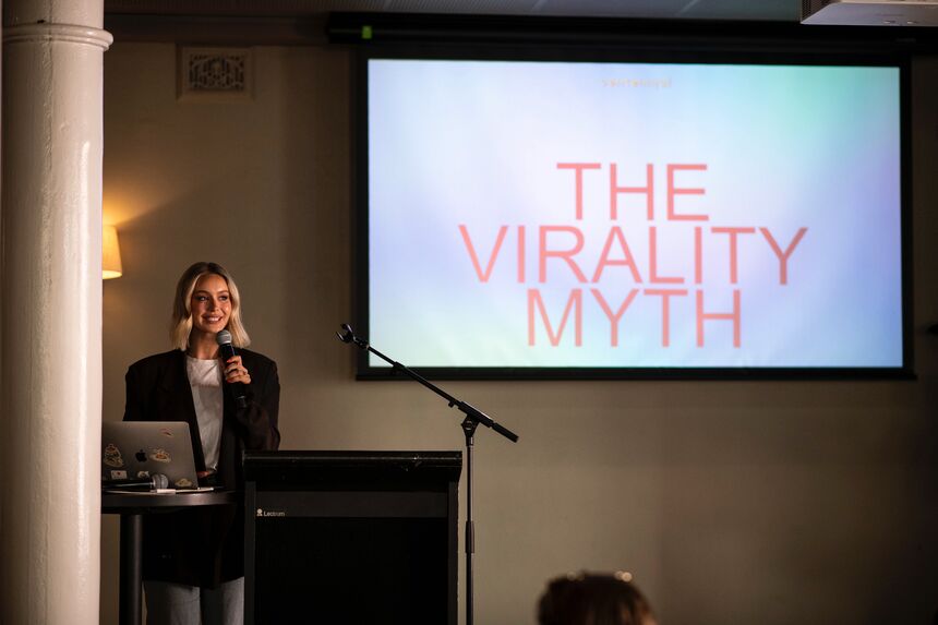 Lauren Meisner presenting ‘The Virality Myth’